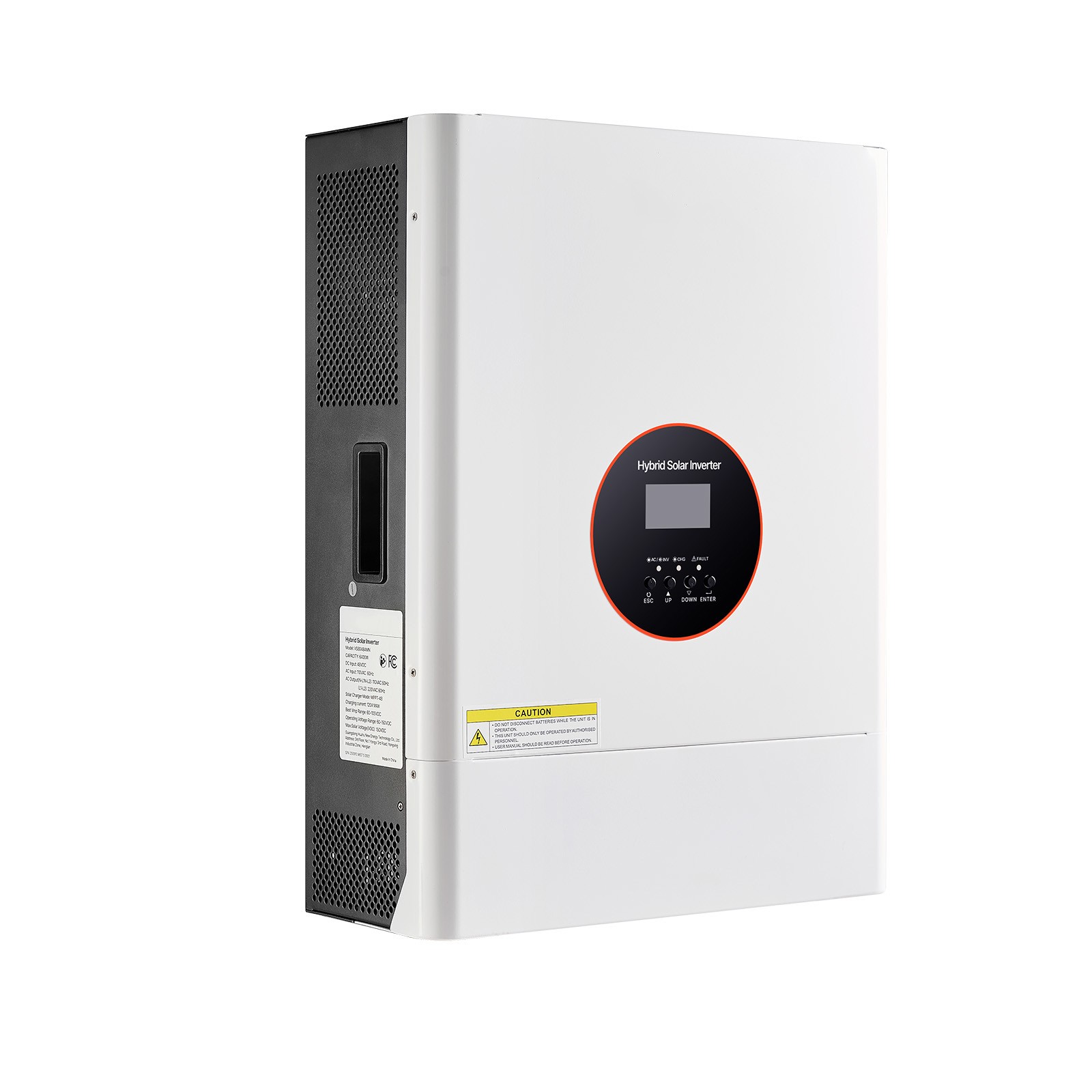 Uimoso 6000W 48V Hybrid Solar Inverter with 120V/240V Split Phase and 120A MPPT