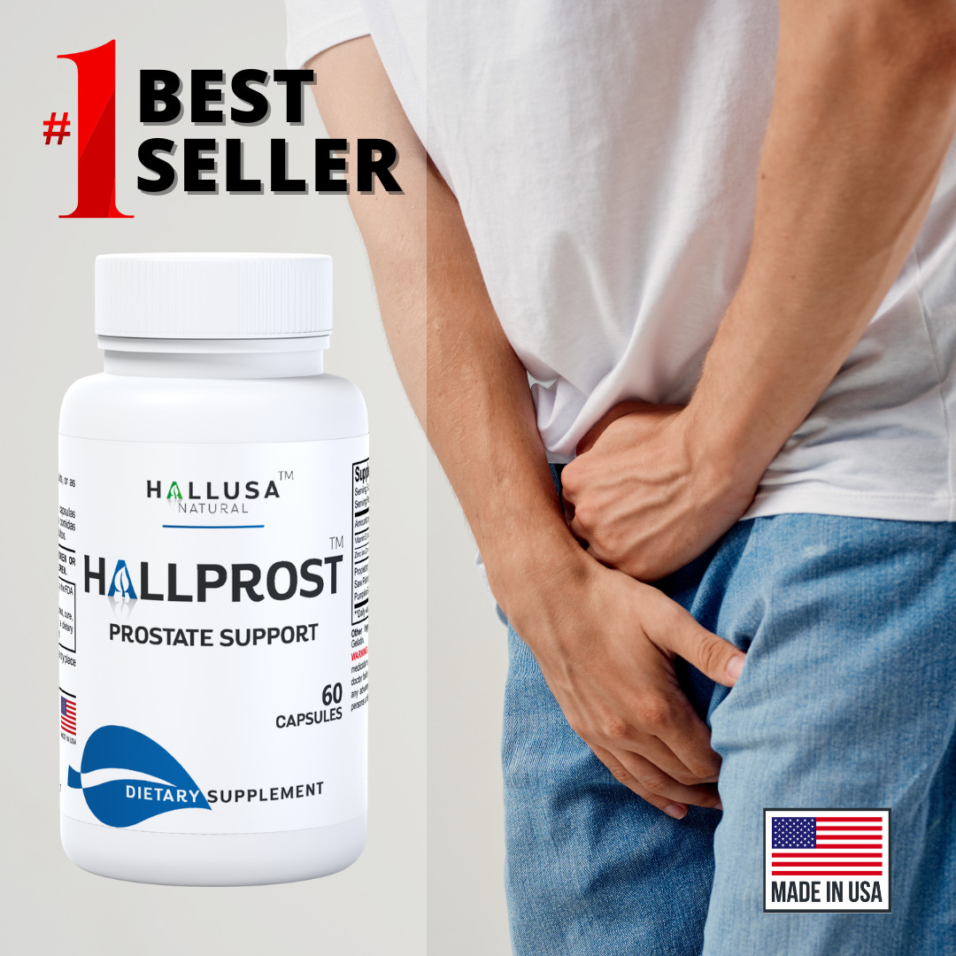 HALLPROST - Inflamed Prostate, Prostatitis, BPH, Urinary Function - 60 Capsules