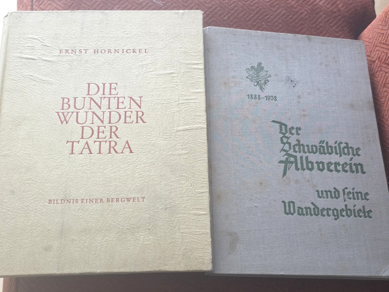 Vintage 1938 Hiking German Mountaineering Books HC Albverein Tatra Hornickel Vintage 1938 Hiking German Mountaineering Books HC Albverein Tatra Hornickel