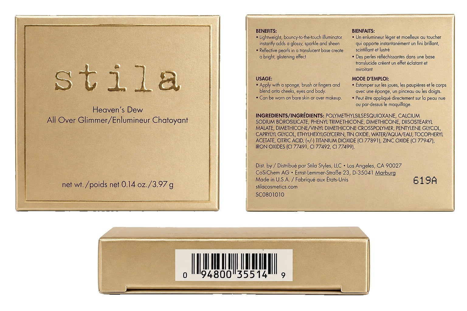 stila Heaven's Dew All Over Highlighter, Glimmer Effect, 0.14 oz