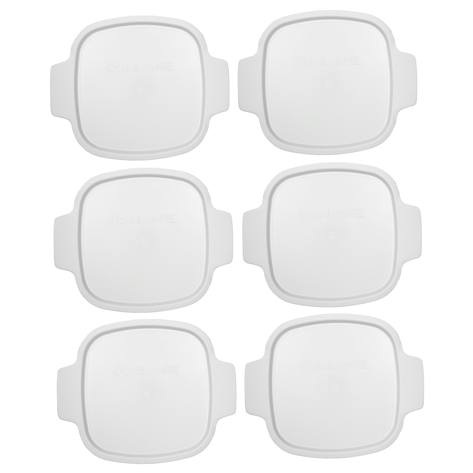 Corningware A-1-PC 1.5qt White Plastic Replacement Lid 6PK for Casserole Dish