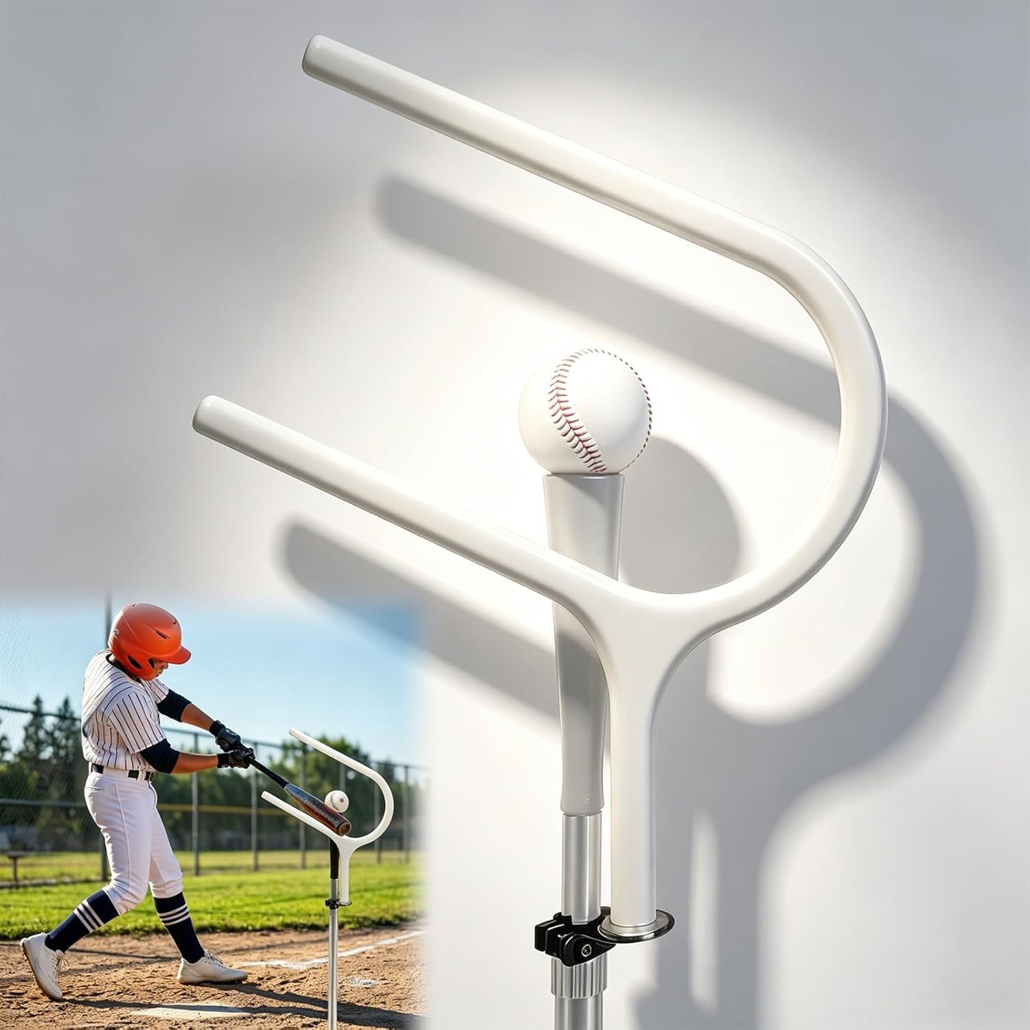Baseball Swing Path Trainer,Upgraded All-Aluminum Tubing Clamps Bat Path Trainer