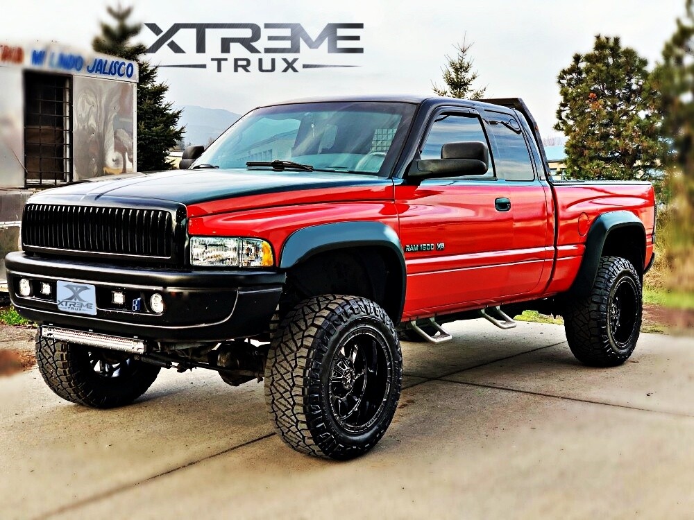 Paintable Black 94-01 Dodge Ram 1500 Extended Fender Flares Set
