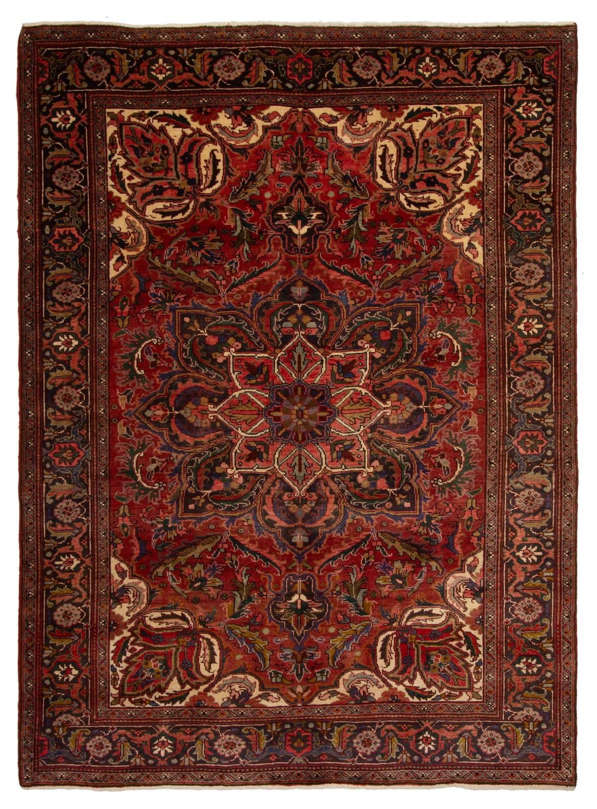 Vintage Traditional Hand-Knotted Area Rug 6\'11\