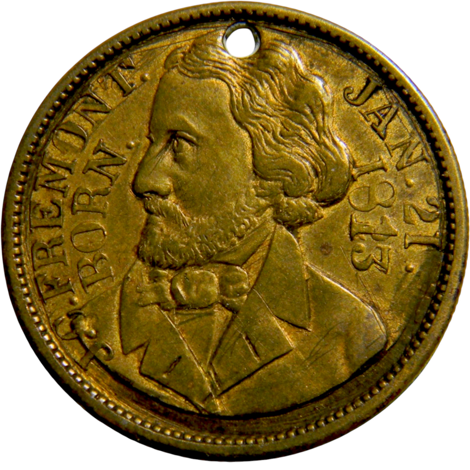 1856 John C. Fremont Campaign Token (01418) 1856 John C. Fremont Campaign Token (01418)