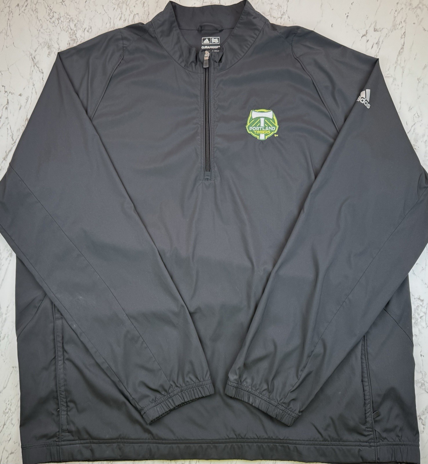 Adidas Portland Timbers 1/4 Zip Soccer Jacket Windbreaker Men’s 2XL MLS
