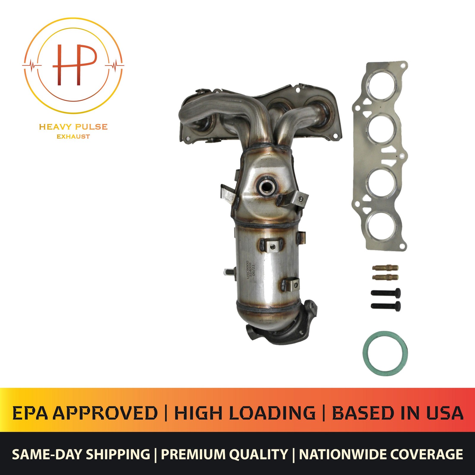 Front Catalytic Converter with Integrated Exhaust Manifold for 2006 Toyota Solar