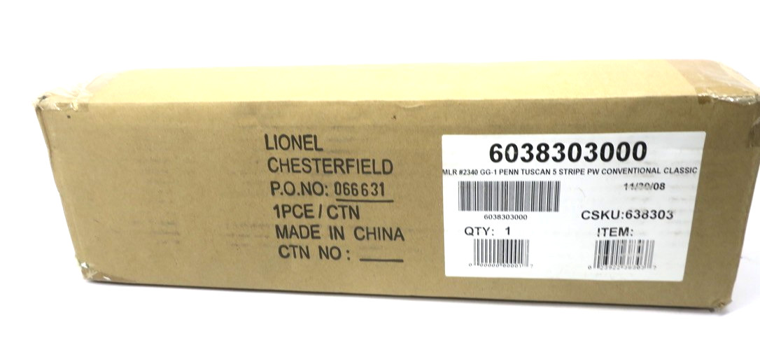 Lionel 6-38303 2340 O-27 Tuscan Pennsylvania GG-1 Electric Locomotive NEW