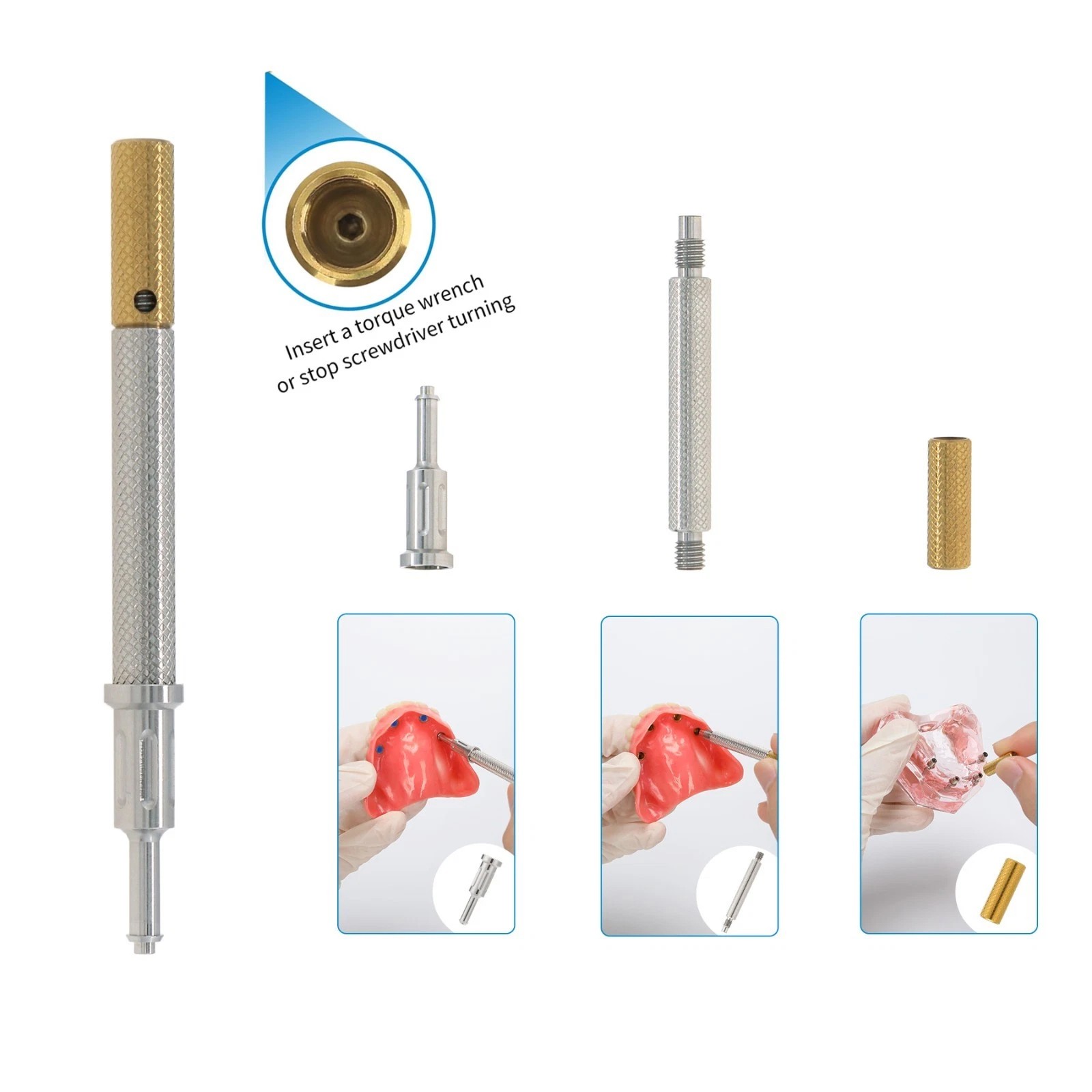 Dental Zest Locator Classic Core Tool for Legacy Locators 3‑in‑1 Abutment Driver