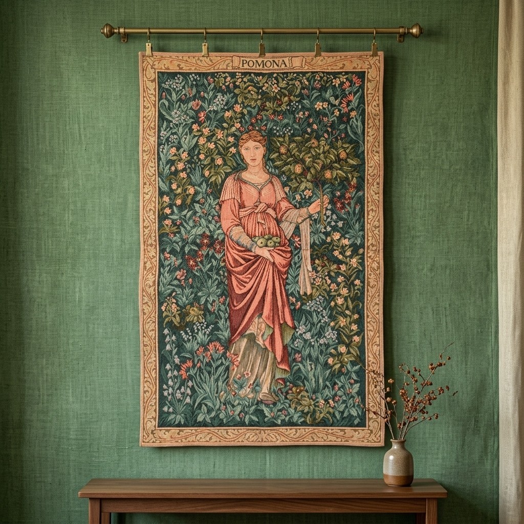Vintage French Rare Tapestry 2x3 Ft Small Wall Hanging Antique Style Home Decor