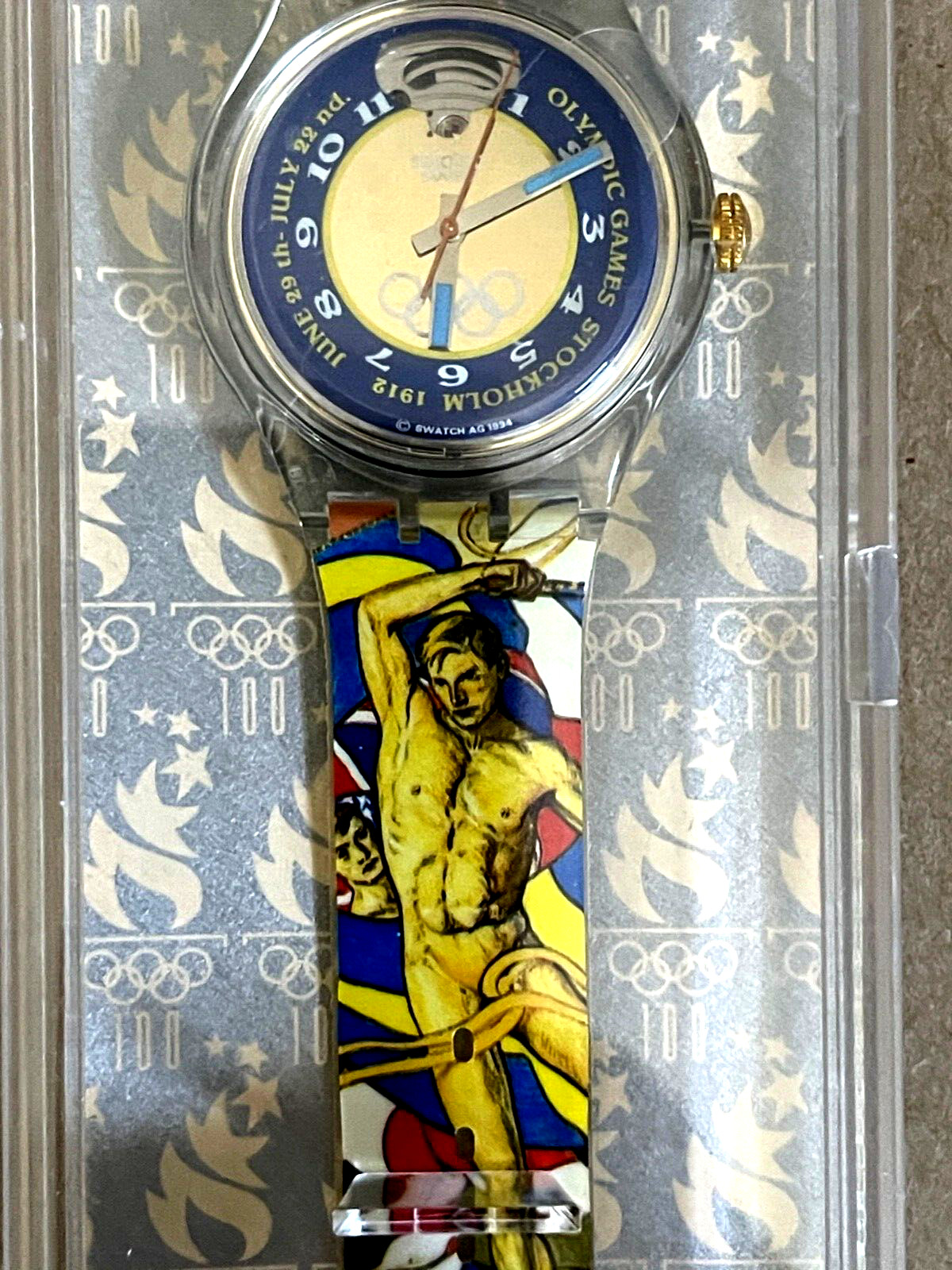 VTG Automatic swatch watch Stockholm 1912 SAZ103 Olympic Special Edition 1996 VTG Automatic swatch watch Stockholm 1912 SAZ103 Olympic Special Edition 1996