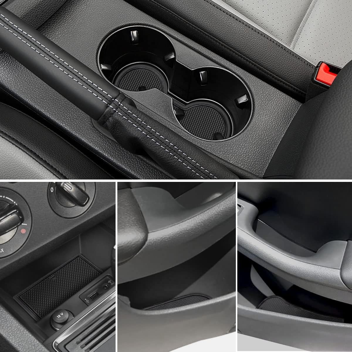 Anti-dust Masts for Volkswagen Jetta 2013-2018 Accessories Cup Holder Insert Set