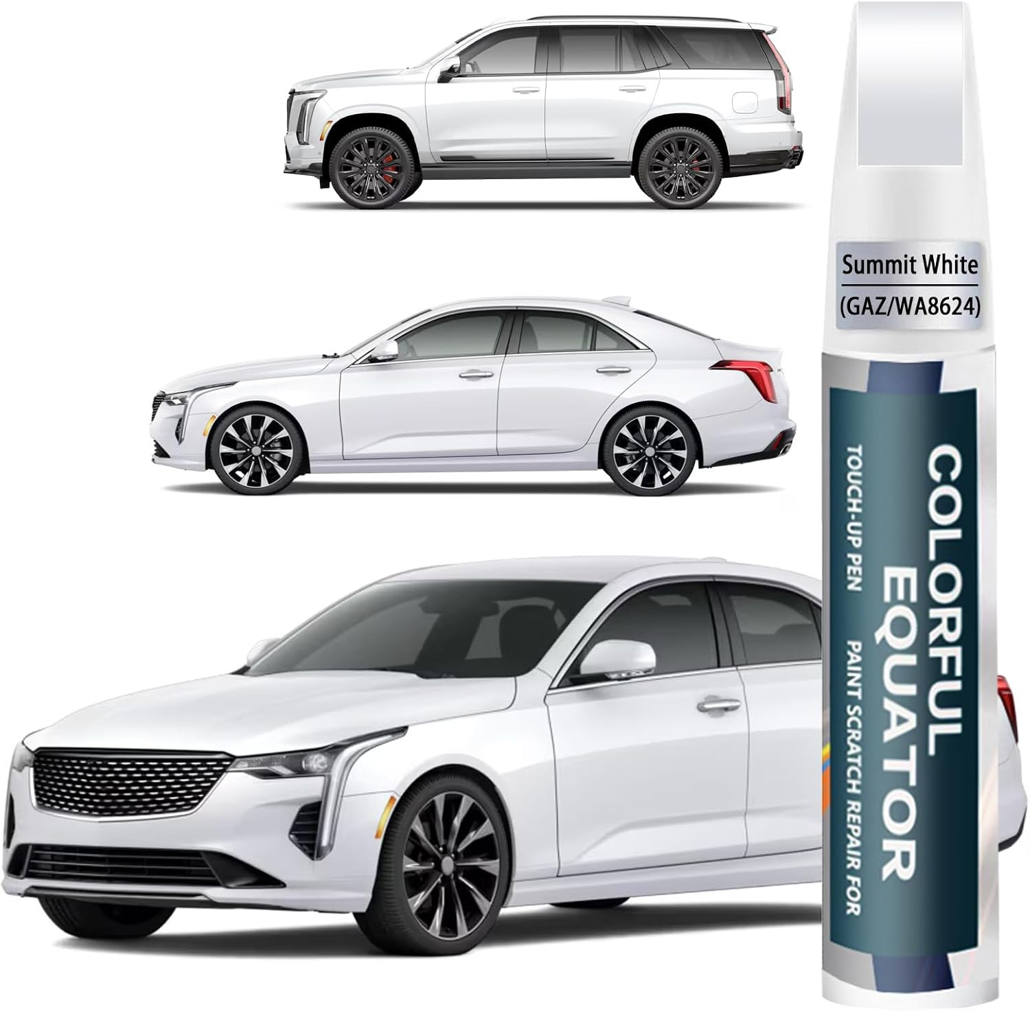 Summit White(Gaz/Wa8624) Touch up Paint Compatible with Cadillac, Car Paint Pen Summit White(Gaz/Wa8624) Touch up Paint Compatible with Cadillac, Car Paint Pen