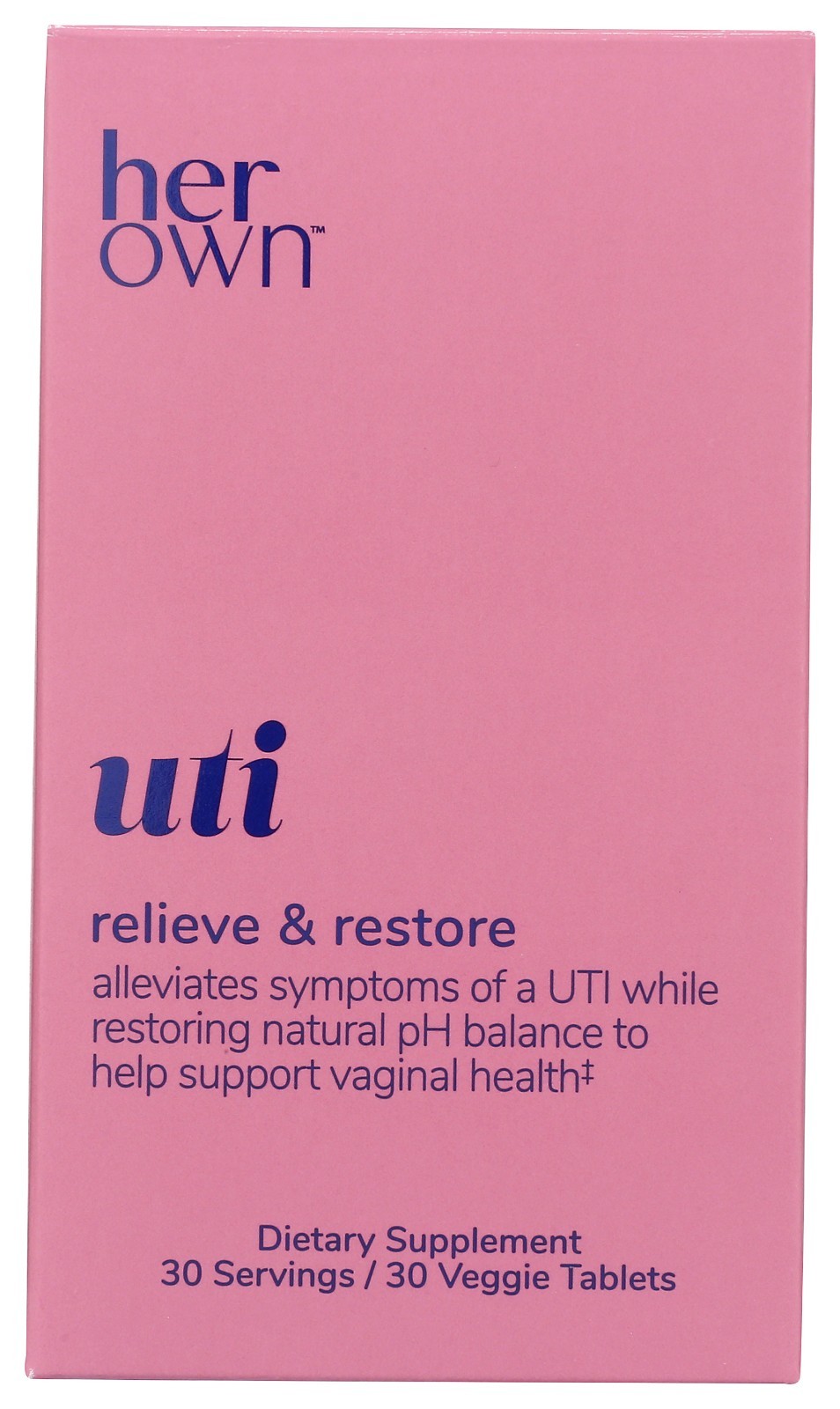 Her Own Cranberry Probiotic Uti Support Supplement 30 Veggie Tablets SHIPS FREE