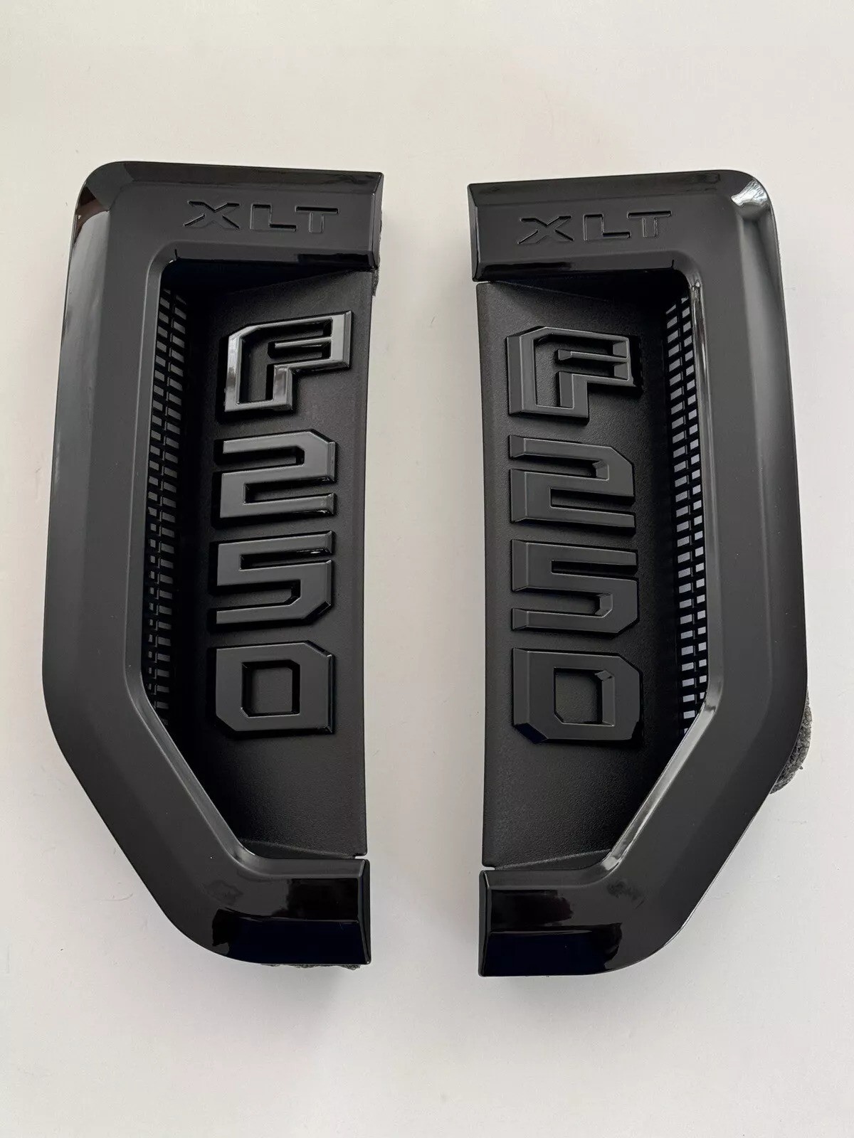 2PC Blackout Side Fender Emblem Nameplate Badge for 2017-2022 F250