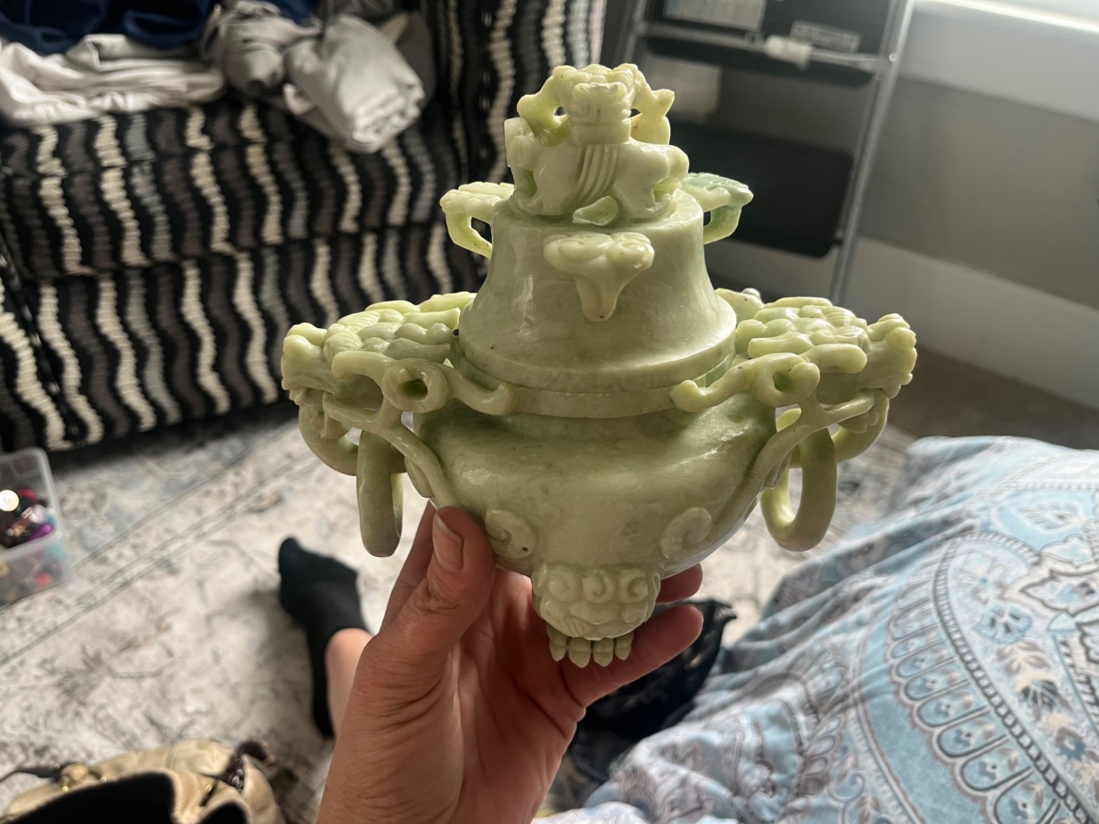 antique 19th - 20th century Chinese Jade Incense Burner antique 19th - 20th century Chinese Jade Incense Burner