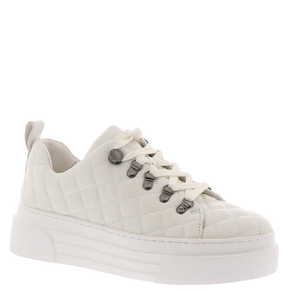 J/Slides Womens Aimee Platforms Casual and Fashion Sneakers White 9 Medium (B,M)