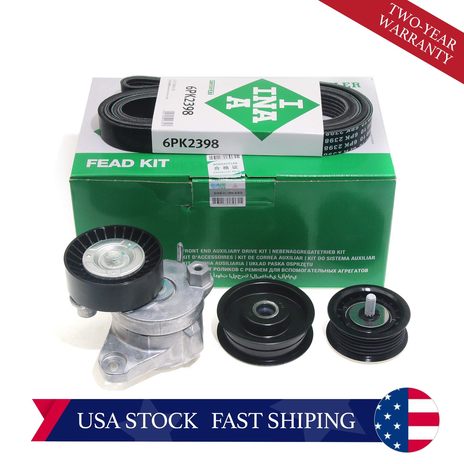 OEM INA Tensioner Belt Kit 2722000270 For Mercedes C230 C280 C300 ML350
