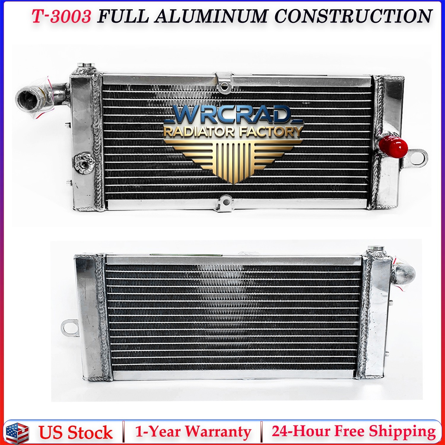 Radiator For 1997-2003 1998 1999 2001 02 03 Honda Shadow ACE 750 VT750C Aluminum