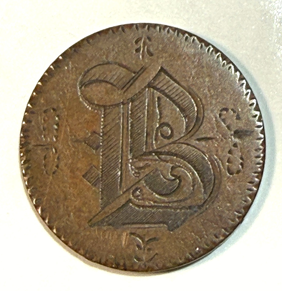 Unusual \'B\' Love Token on 1880 XF Indian Cent CHRC