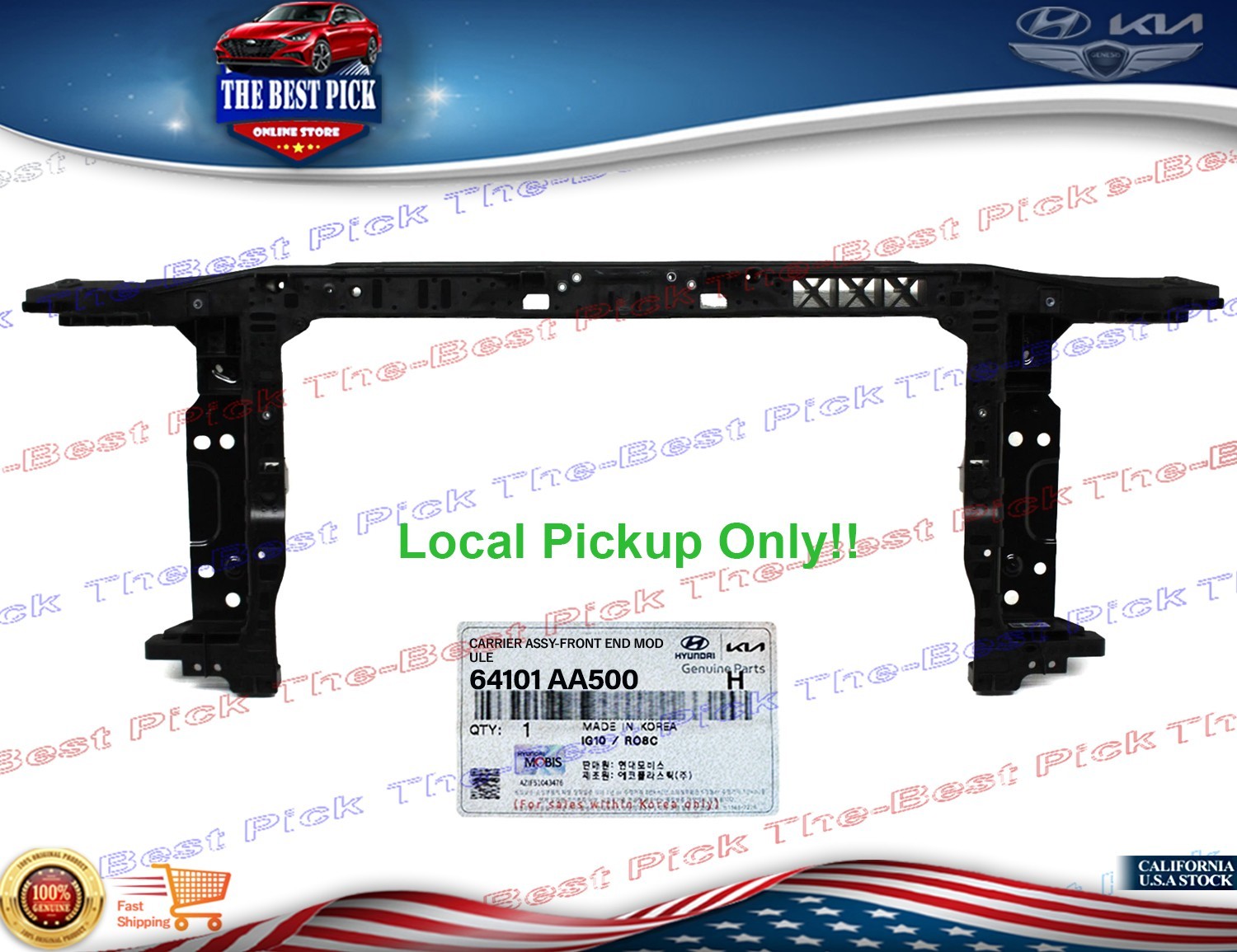 Front Radiator Support Panel ⭐ OEM ⭐ For 2024-2025 Hyundai Elantra 64101AA500