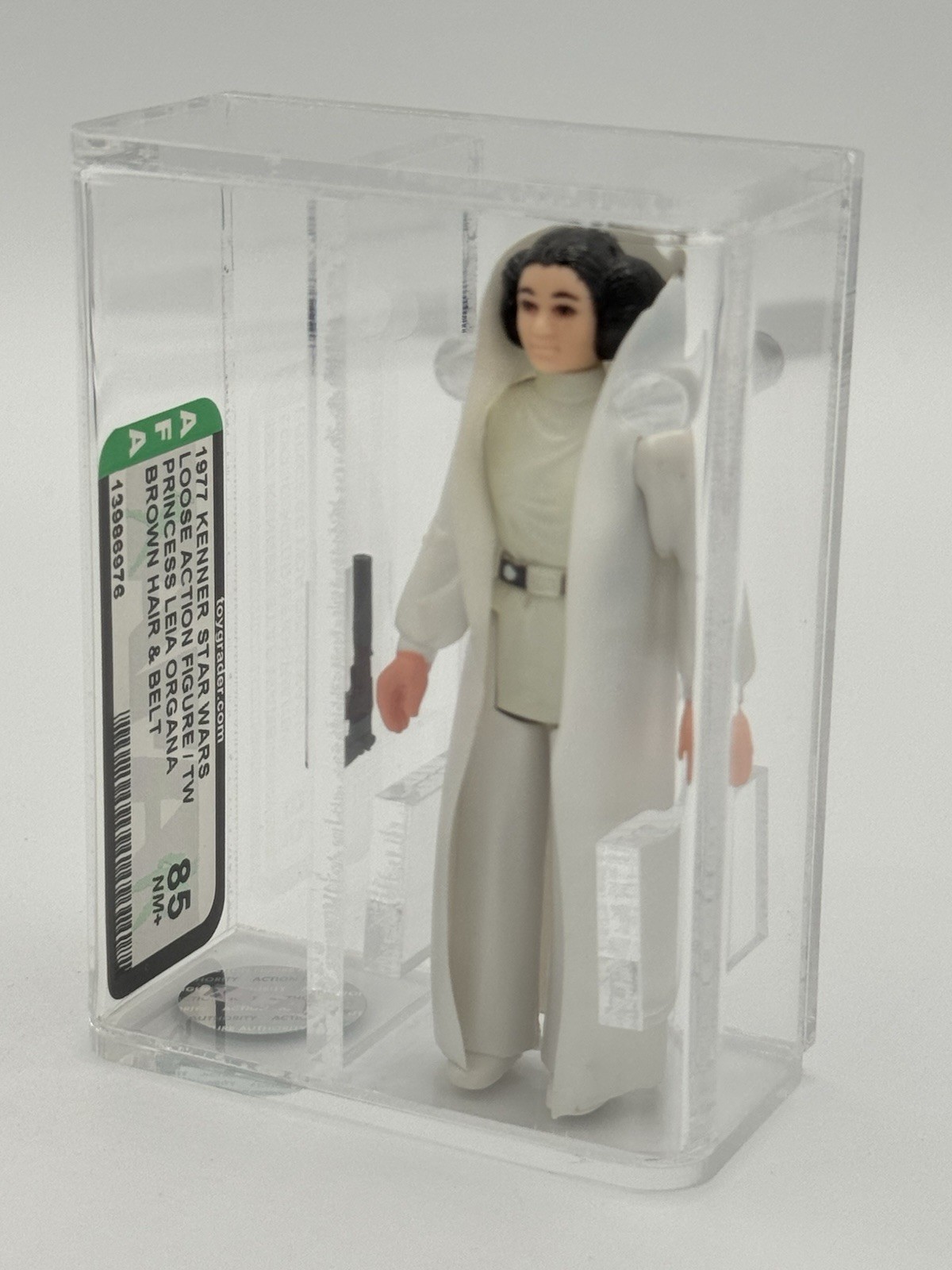 1977 Kenner Star Wars Princess Leia Organa TW -BROWN HAIR & BELT- AFA 85 NM+