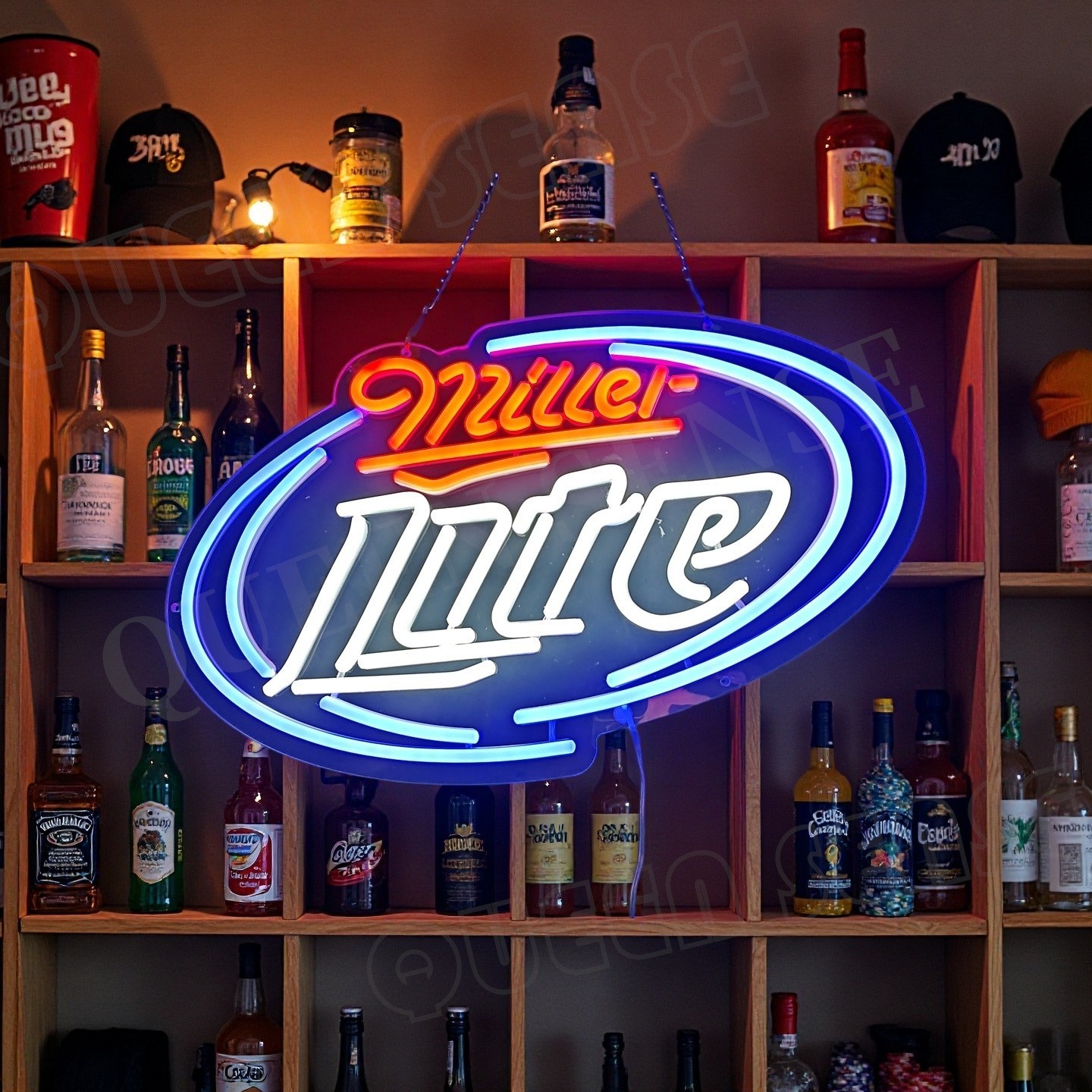 Miller Lite Beer Bar LED Neon Sign With Dimmer USB Powered Adjustable Light