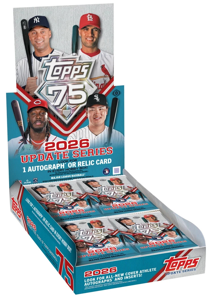 2026 TOPPS UPDATE SERIES BASEBALL HOBBY BOX (1 AUTO/RELIC) MLB New Presale QTY