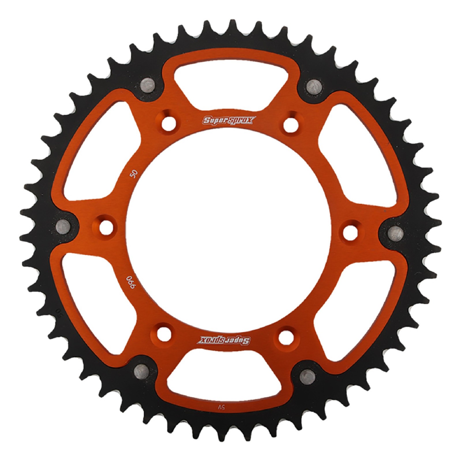 Supersprox -Stealth Sprocket, 50T for Husqvarna FE250 13-14, Orange