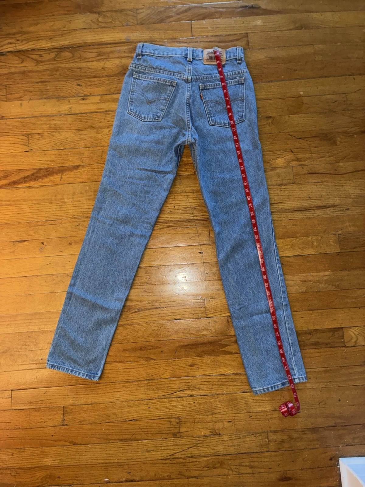 Vintage Levi\'s Men\'s Blue Light Wash Straight Leg Denim orange tab Vintage Levi\'s Men\'s Blue Light Wash Straight Leg Denim orange tab