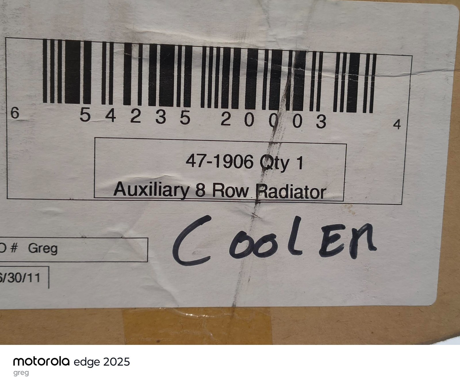 auxiliary  radiator