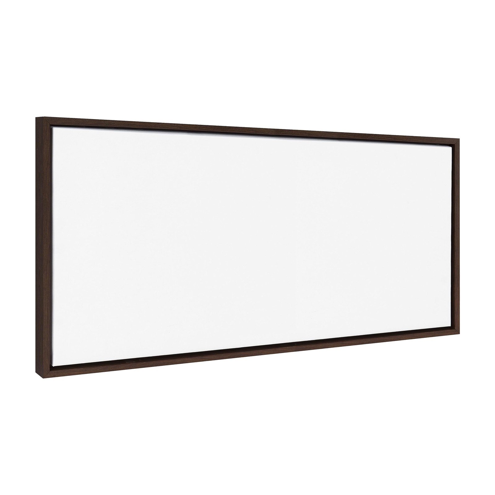 Kate and Laurel Sylvie Blank Framed Canvas Wall Art, 18x40 Brown