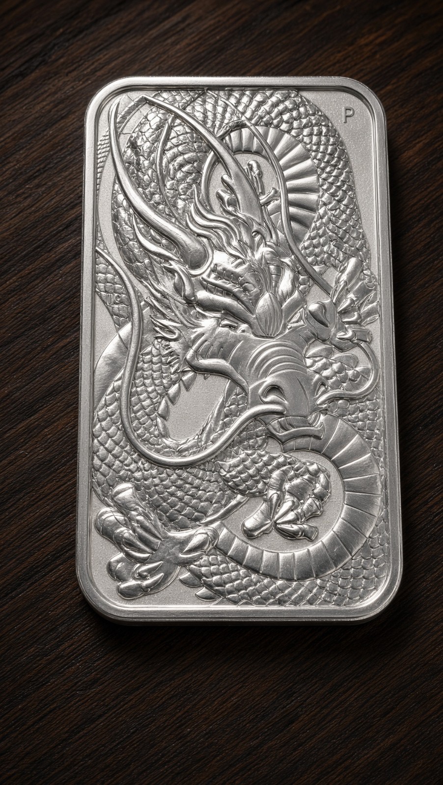 2021 Australia $1 Perth Mint Dragon 1 oz .9999 Silver Rectangular Coin