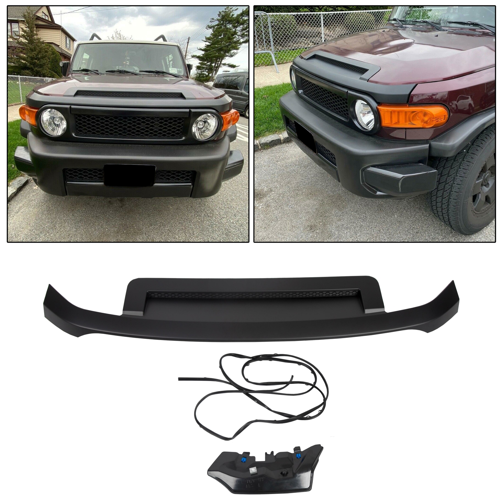 For 2007-2014 Toyota FJ Cruiser Black Painted Hood Molding Trim Moulding New For 2007-2014 Toyota FJ Cruiser Black Painted Hood Molding Trim Moulding New
