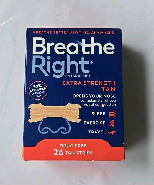 Breathe Right Extra Strength Nasal Strips  26 Tan Strips Exp 07/28