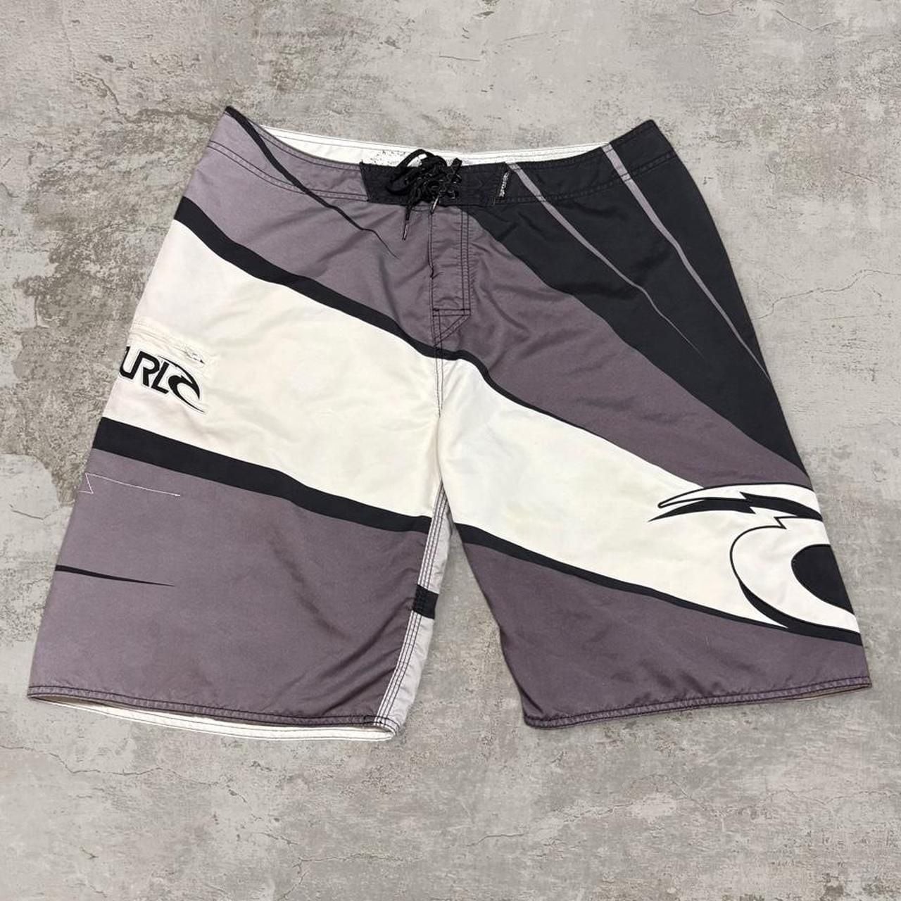 Rip Curl Mick Fanning Signature Boardshorts Size 36 Black Gray