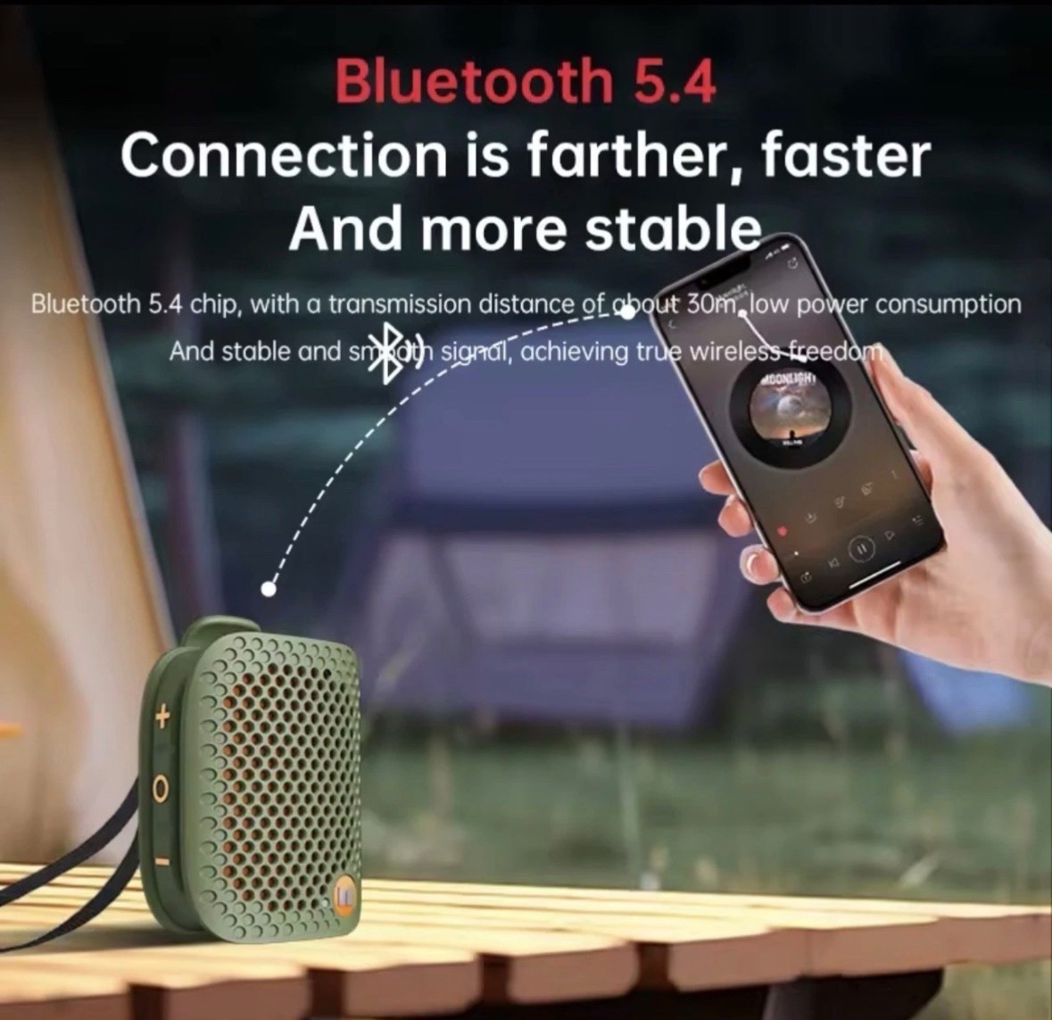 New Monster M3 Magnetic Clip-On Bluetooth V5.4 Portable Outdoor Wearable Speaker