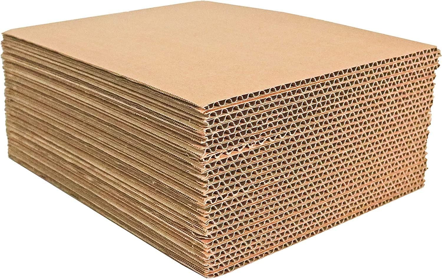 200 7.5x7.5 Cardboard Corrugated Pads Inserts 45 RPM Filler Sheet 7.5 x 7.5