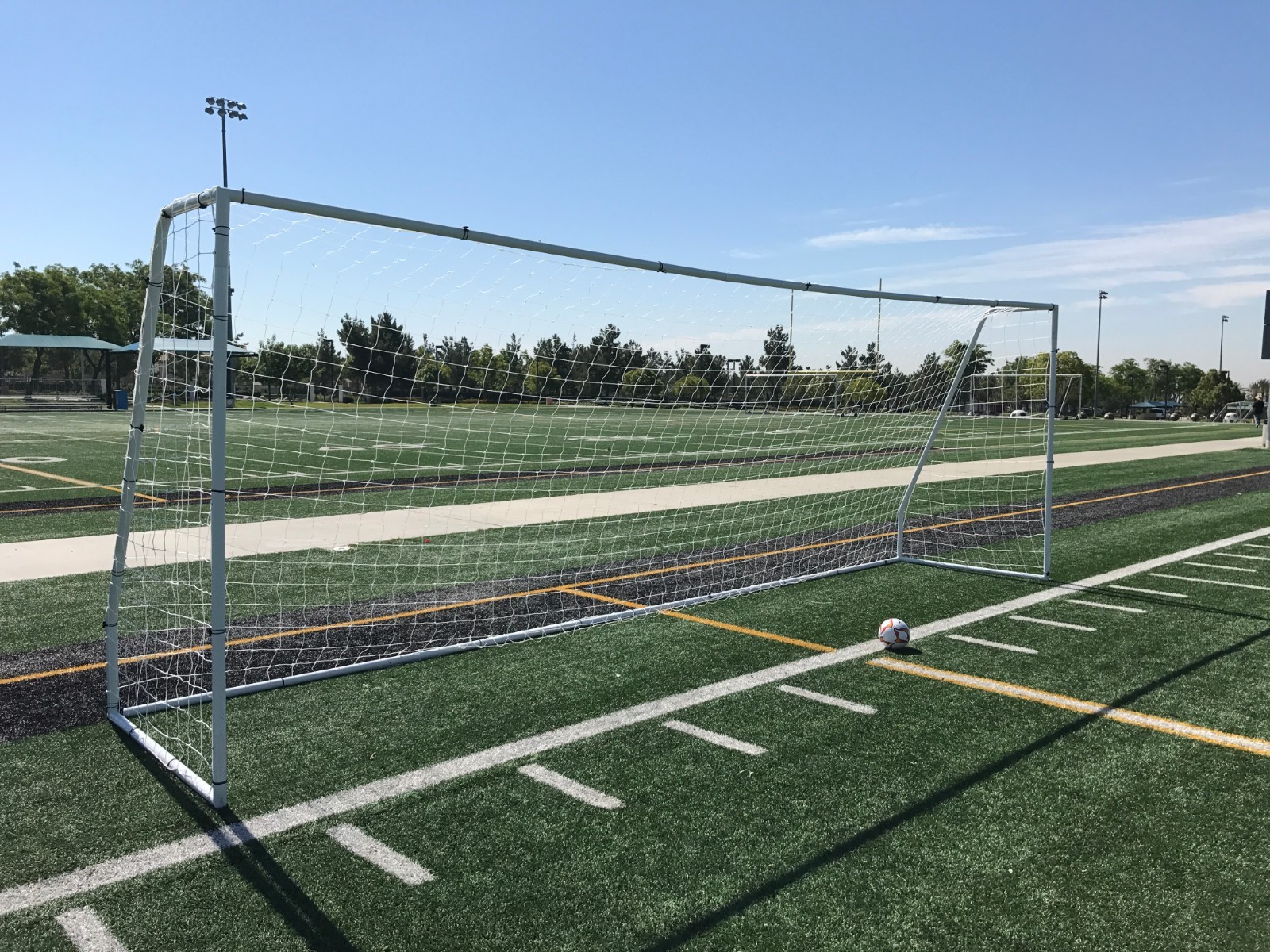 PASS Premier® 24X8 FT. FIFA/MLS Size Heavy Duty Steel Soccer Goal(One-Net)