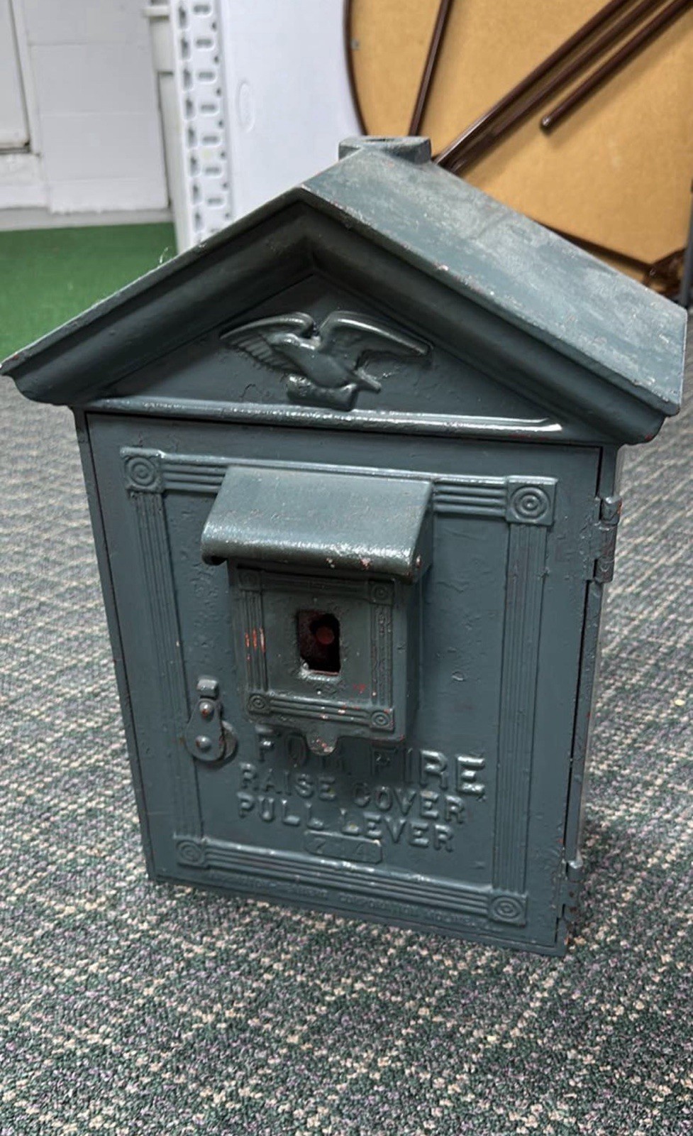 Vintage Harrington-Seaberg Cast Iron Fire Alarm Box