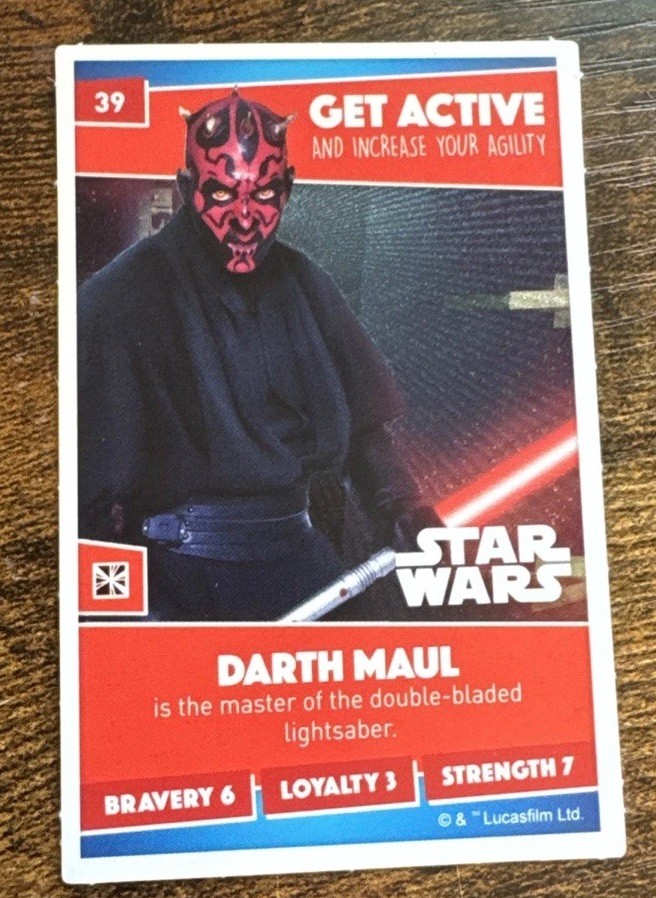 2019 Sainsbury\'s Disney Heroes Darth Maul #39 Star Wars Villain Uk Issued