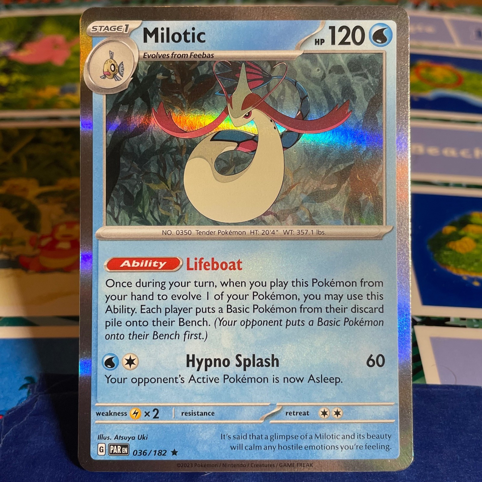Milotic 036/182 Rare Paradox Rift Pokemon Holo Near Mint