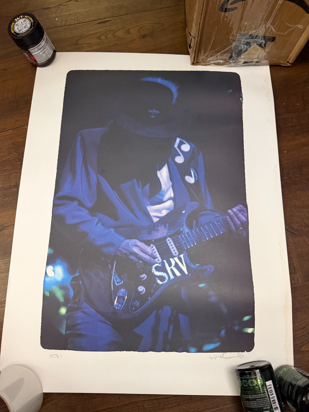 Stevie Ray Vaughan W.A. Williams Signed Limited Edition Lithograph 24 x 19 Stevie Ray Vaughan W.A. Williams Signed Limited Edition Lithograph 24 x 19