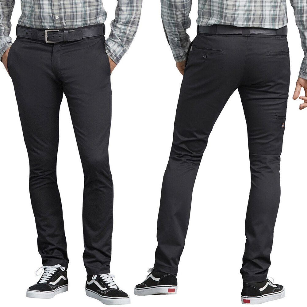 Dickies Men's WP801 Flex Skinny Fit Straight Leg Twill Work Uniform Pants
