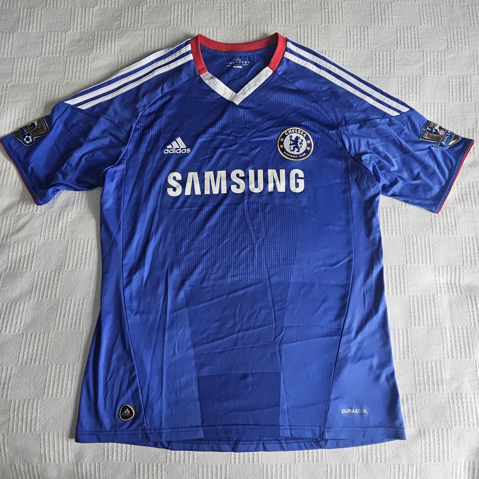 Genuine Adidas 2010/11 Chelsea Home Jersey With PL Champions Badges - Samsung L