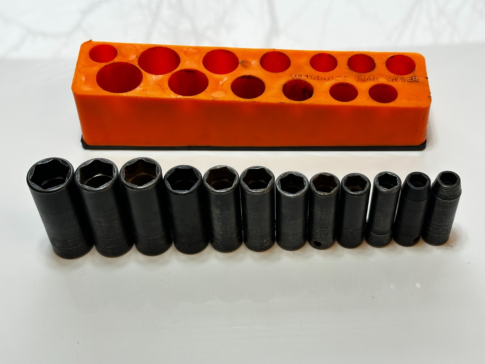 Snap-On Tools USA 12pc Metric 8mm-19mm Deep Impact Socket Set - 3/8\