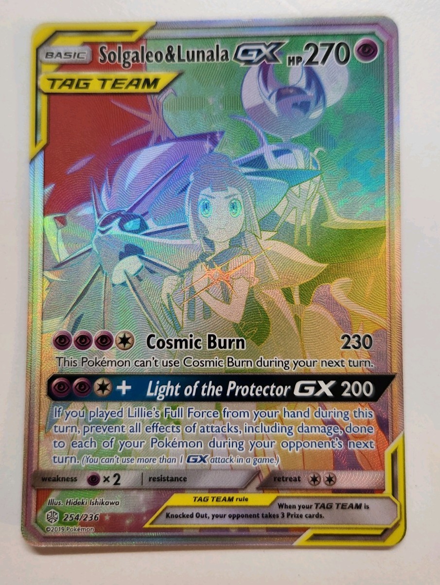 The Pokémon Company Solgaleo & Lunala GX 254/236 Cosmic Eclipse Holo Secret