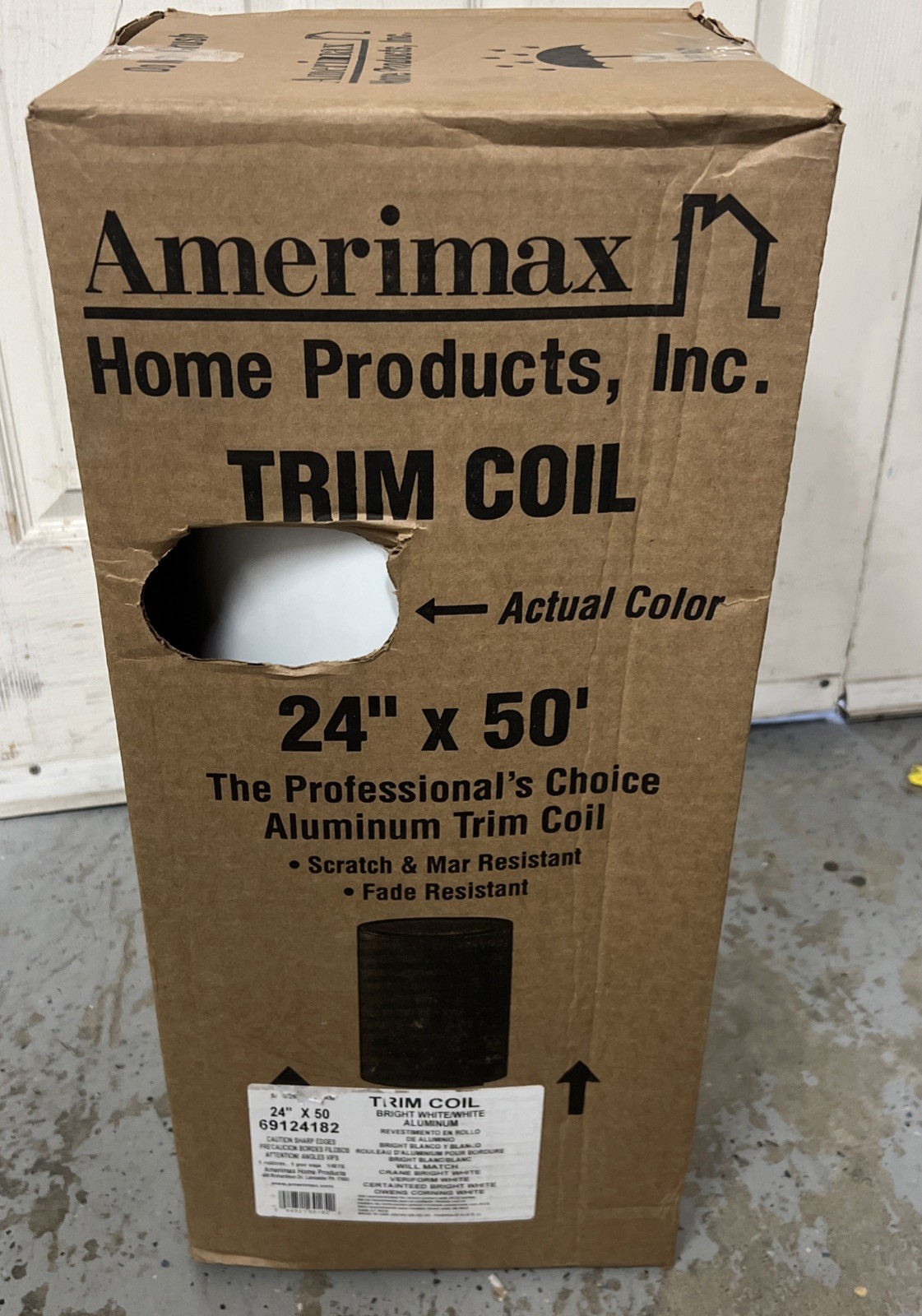 Amerimax 24 in. x 50 ft. Bright White Aluminum Trim Coil
