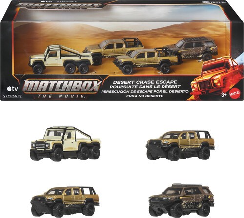 Matchbox: The Movie Desert Chase Escape 1:64 Scale Die-Cast Vehicles 4-Pack [New