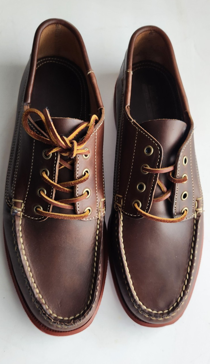 Sebago Mens Campsides Moccasin 10.5 Brown Horween Chromexcel Leather Made In USA